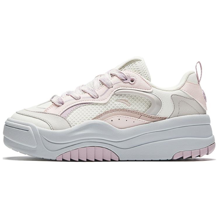 Anta Lightweight Height Increasing Low-Top Skateboard Shoes Women's White Gray