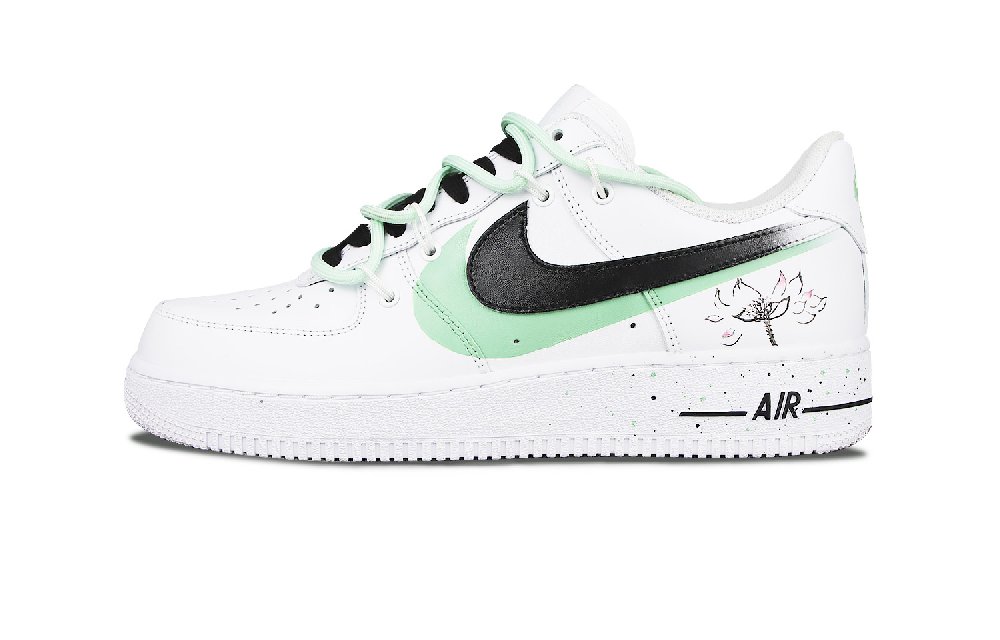 Nike Air Force 1 Low Low-Top Skateboard Shoes Men's White Green