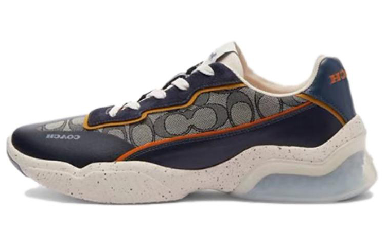 COACH CitySole Low-Top Casual Shoes Men's Beige Blue