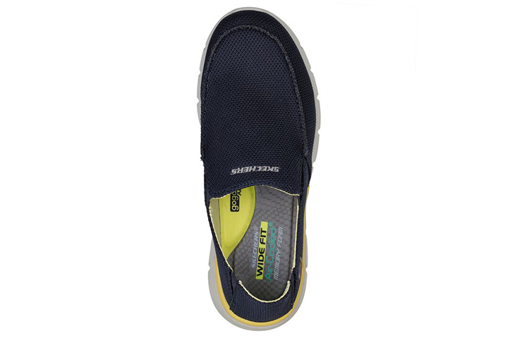 Skechers Del Retto Malvern Low Top Casual Shoes Men's Blue Loose Fit