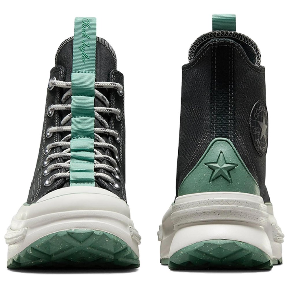 Converse Run Star Legacy Anti-Slip Wear-Resistant High-Top Canvas Shoes Unisex Black Green