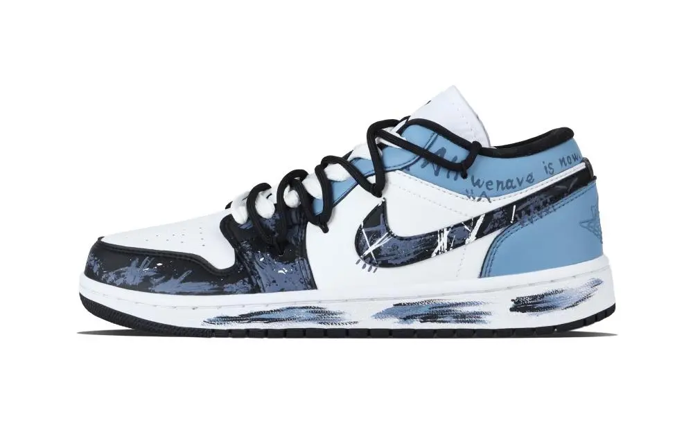 Jordan Air Jordan 1 Present Trend Vintage Basketball Shoes Unisex Blue