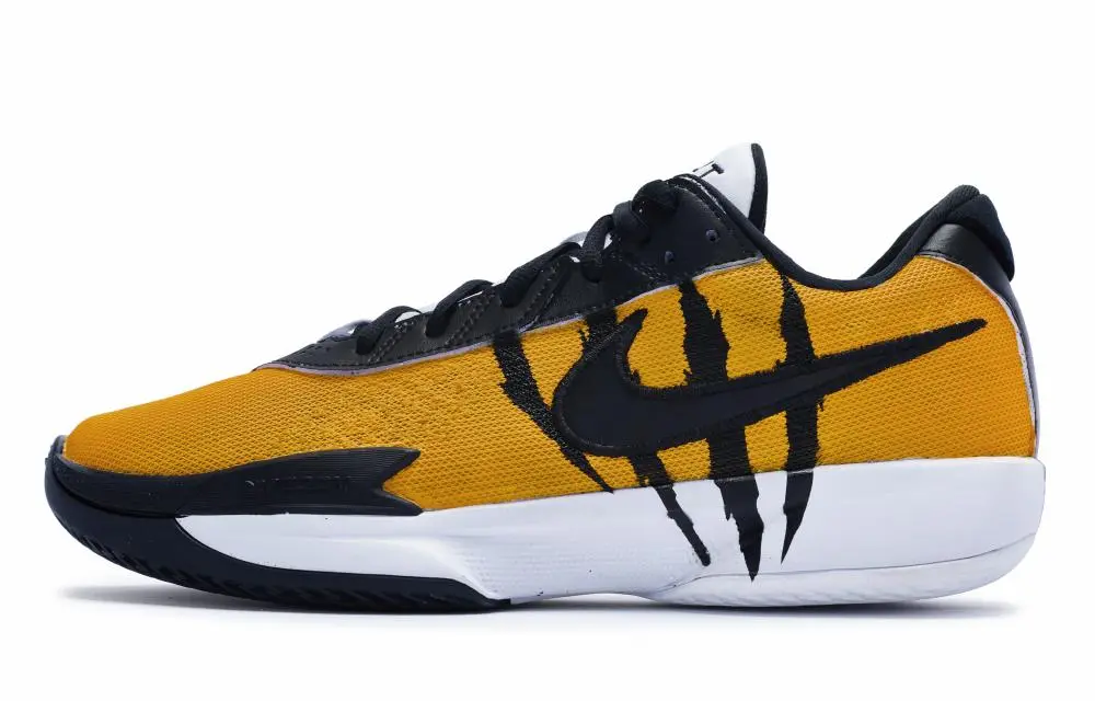 Nike Air Zoom G.T. Cut Academy Cushioned Slip-Resistant Low-Top Basketball Shoes Men's Black Yellow