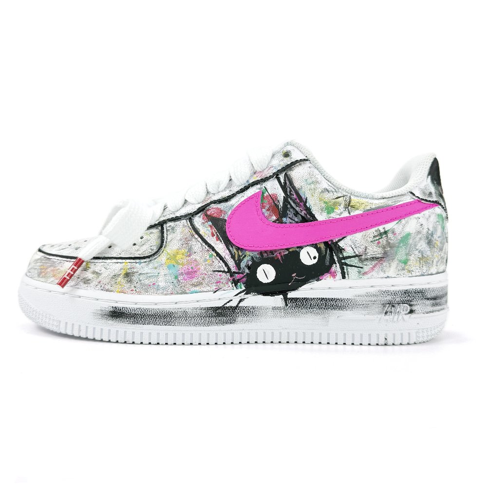 Nike Air Force 1 Coverage Wear-Resistant Low-Top Skateboard Shoes Unisex White Gray Black