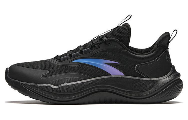 Anta Cushioning Breathable Lightweight Rebound Low-Top Running Shoes Men's Black