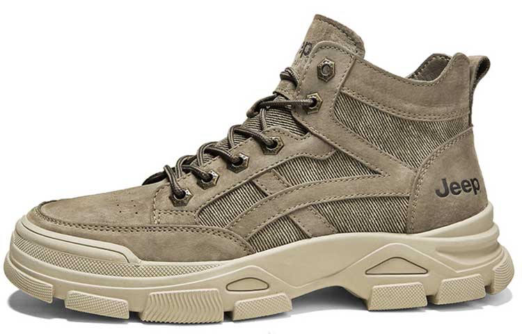 Jeep Short Work Boots Men's Dark Khaki