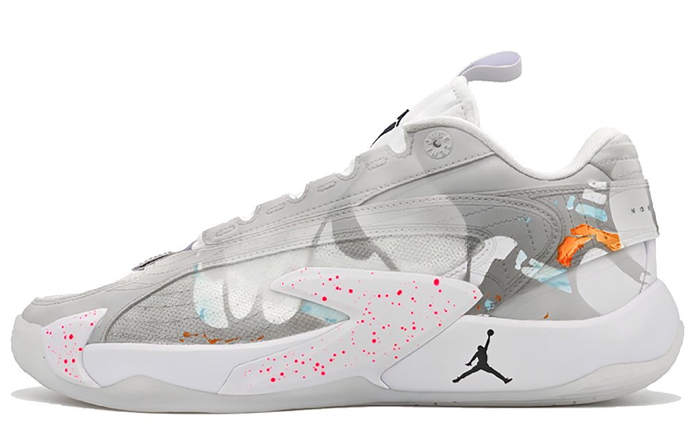 Jordan Luka 2 Cushioning, Slip Resistant, And Abrasion Resistant Low Top Basketball Shoes Men's Atomic Gray