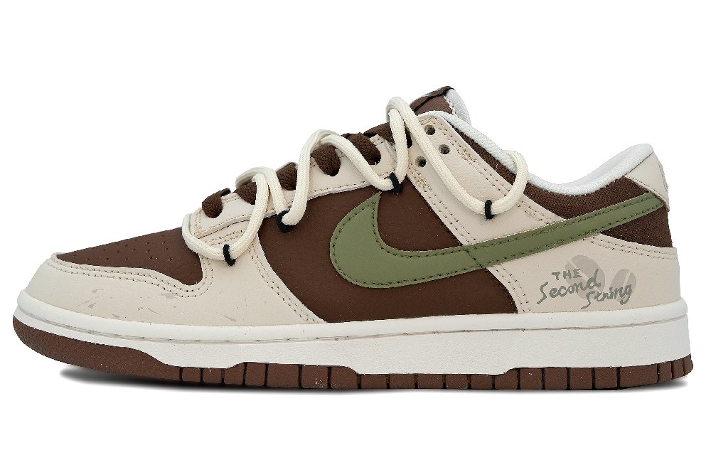 Nike Dunk Anti-Slip Wear-Resistant Low-Top Skateboard Shoes Unisex Beige Brown