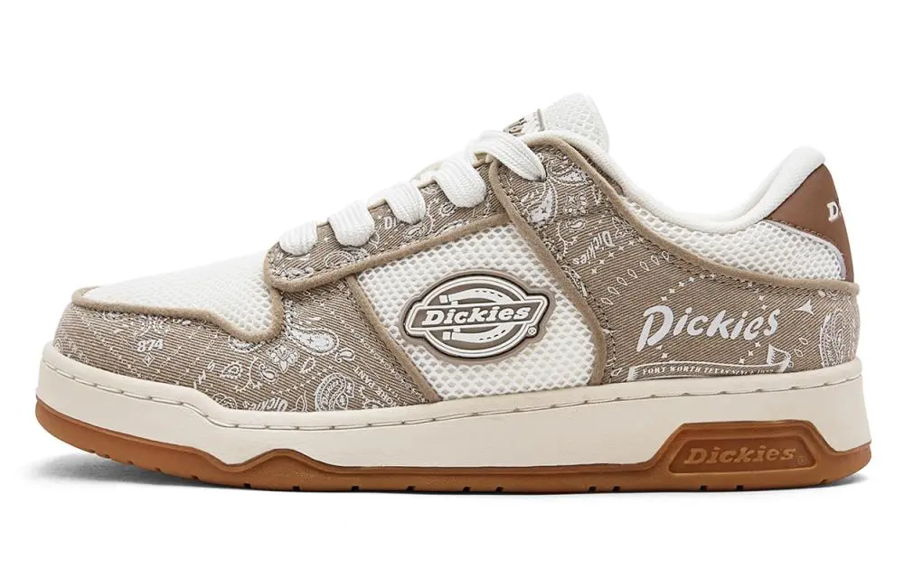 Dickies Lightweight Low Top Skateboard Shoes Men's White Khaki