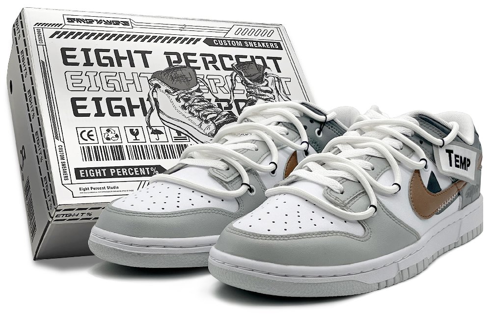 Nike Dunk Low 'Pure Platinum' Slip-Resistant Cushioning Wear-Resistant Low-Top Skateboard Shoes Men's White Gray Brown