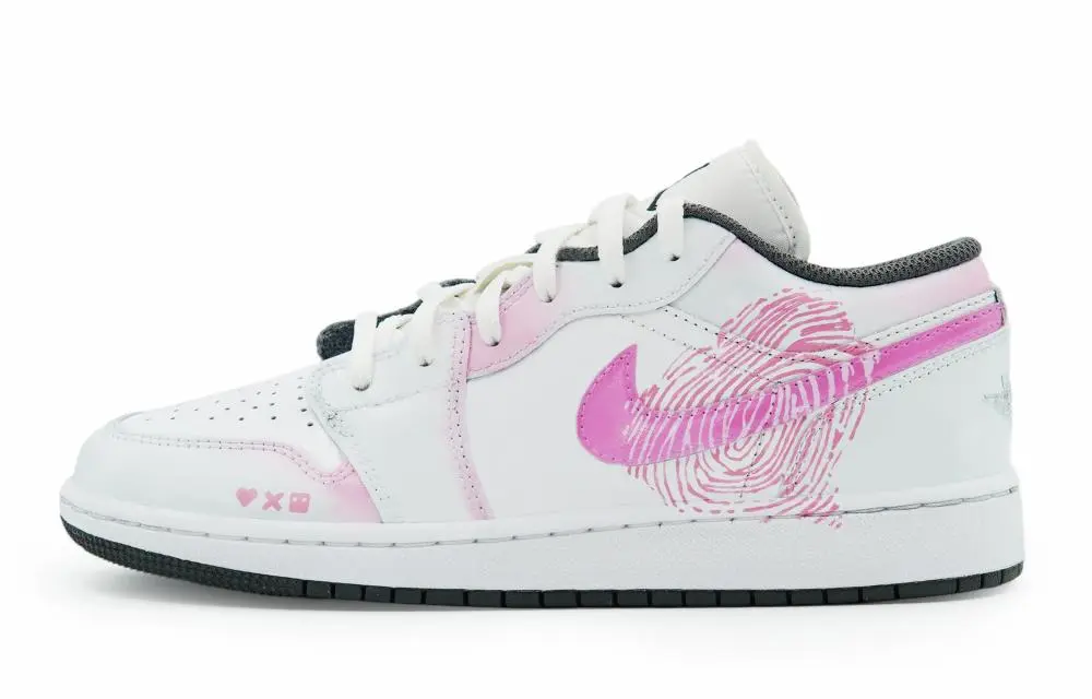 Jordan Air Jordan 1 Vintage Basketball Shoes Unisex Low top White/Purple/Pink