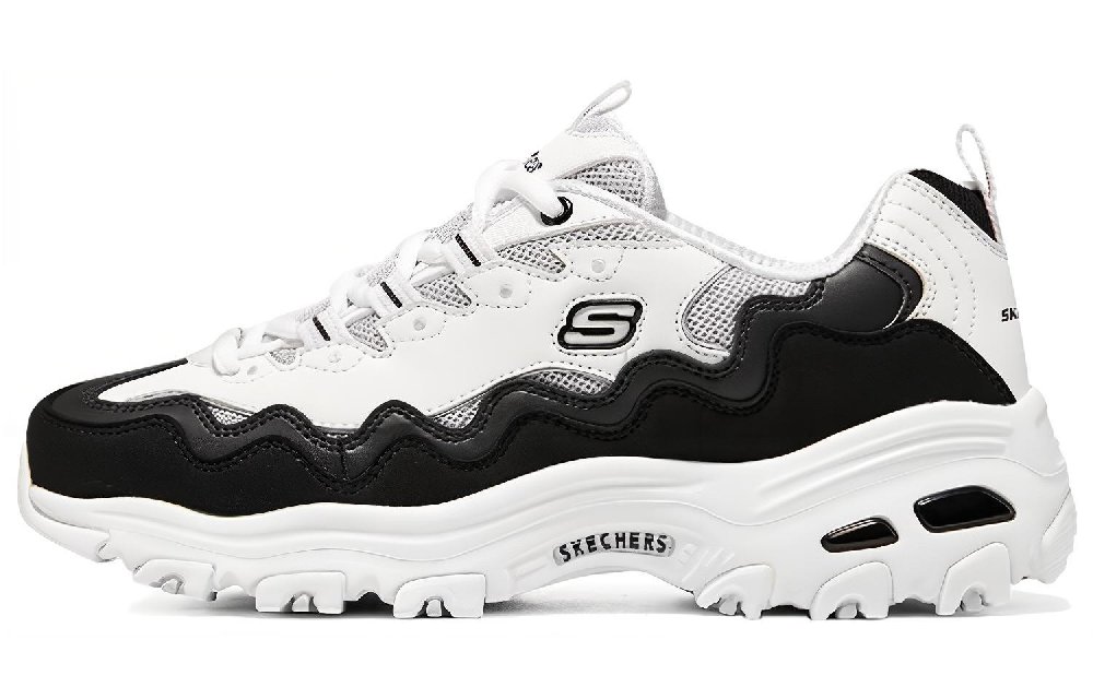 Skechers D'LITES 1.0 'White Black' Women's