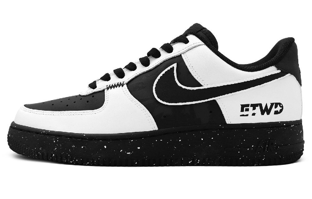 Nike Air Force 1 WET Reverse Star Tour Abrasion Resistant Low Top Skateboard Shoes Unisex Black White