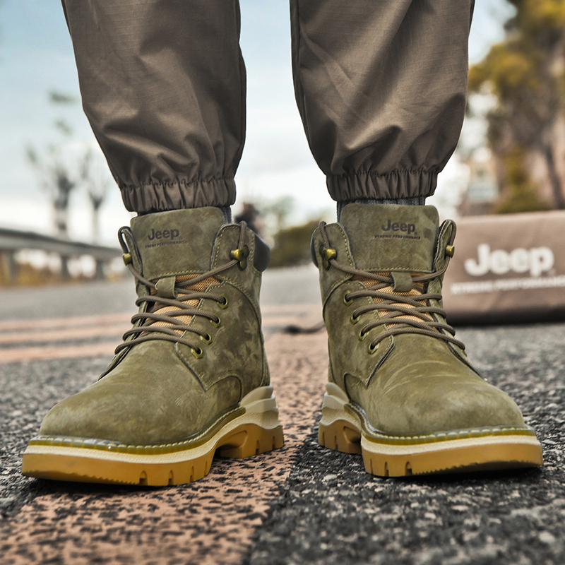 Jeep Crew Outdoor Boots Men's Khaki Green купить в интернет-магазине Yoocart с быстрой доставкой по России.