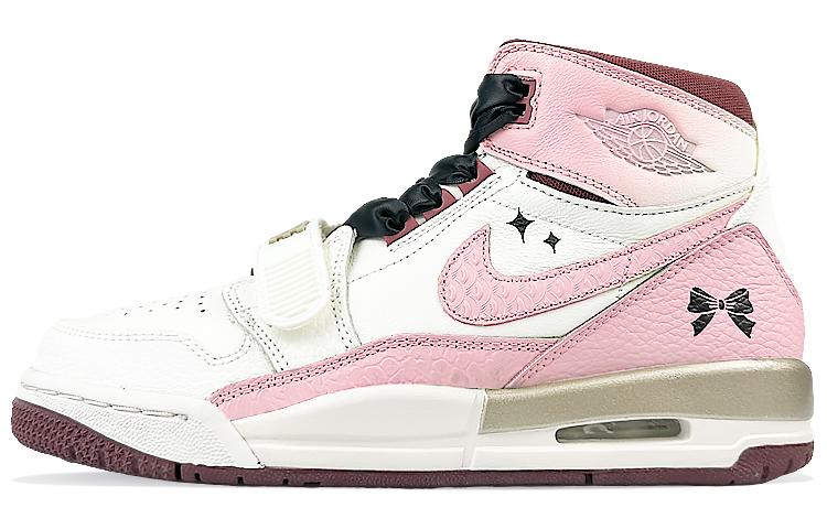 Jordan Legacy 312 High-Top Vintage Basketball Shoes Women's White Pink