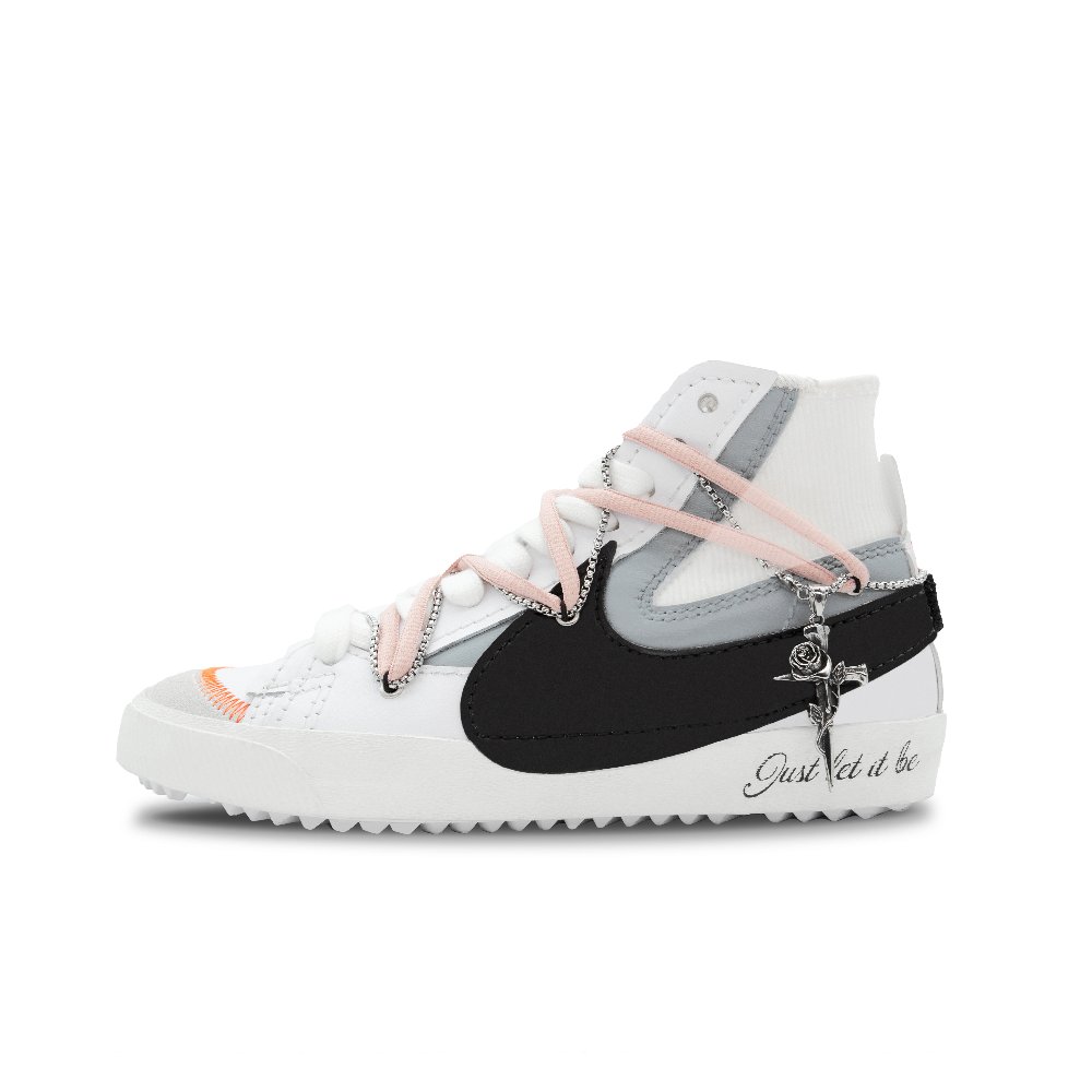 Nike Blazer 77 Jumbo Mid Top Skateboard Shoes Unisex White Black Gray
