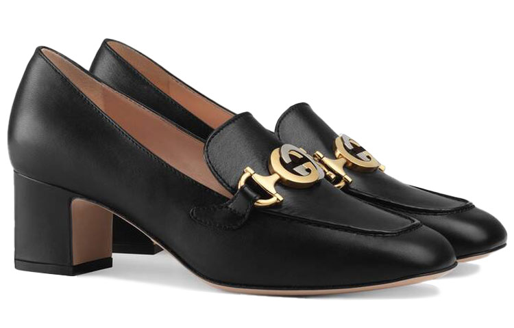 GUCCI Mocassino Tacco Medio Zumi Loafers