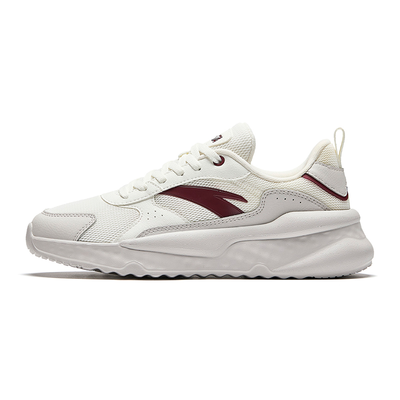 Anta Unruly Series Anti-Slip Wear-Resistant Low-Top Casual Shoes Women's White Gray Red
