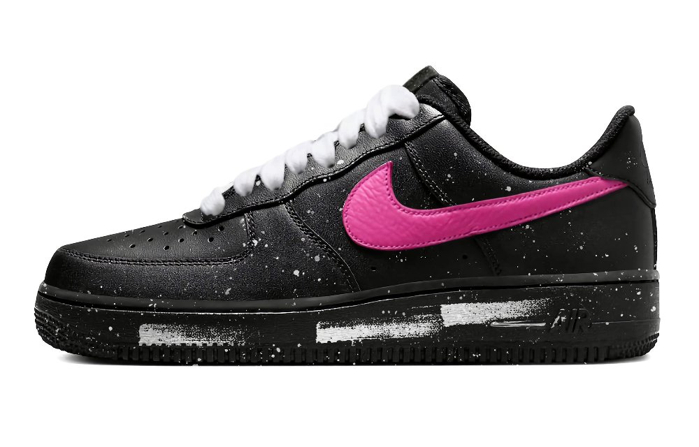 Nike Air Force 1 Anti-Slip Wear-Resistant Low-Top Skateboard Shoes Unisex Black Pink