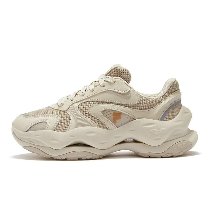 FILA FUSION Cheese Cheese Wear-Resistant Low-Top Casual Shoes Women's Angola Brown