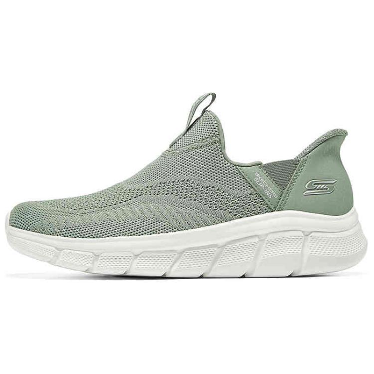 Skechers Bob's Breathable Lightweight Low-Top Casual Shoes Women's Gray Green