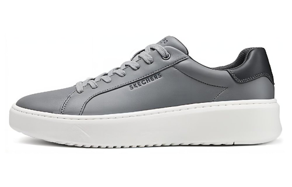 Skechers Slip-Resistant Water-Resistant Cushioning Wear-Resistant Breathable Low-Top Skateboard Shoes Men's Gray