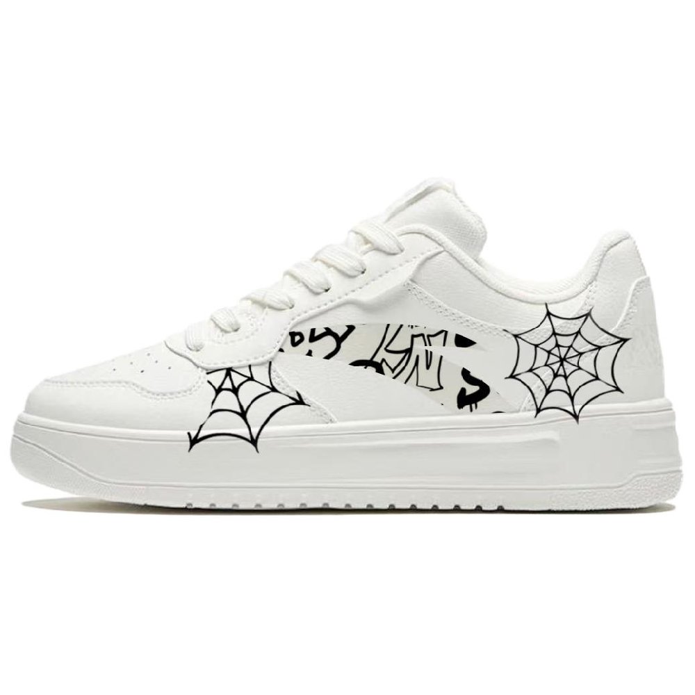 Anta Relaxed Slip Resistant Quick Dry Abrasion Resistant Low Top Skateboard Shoes Unisex White Black