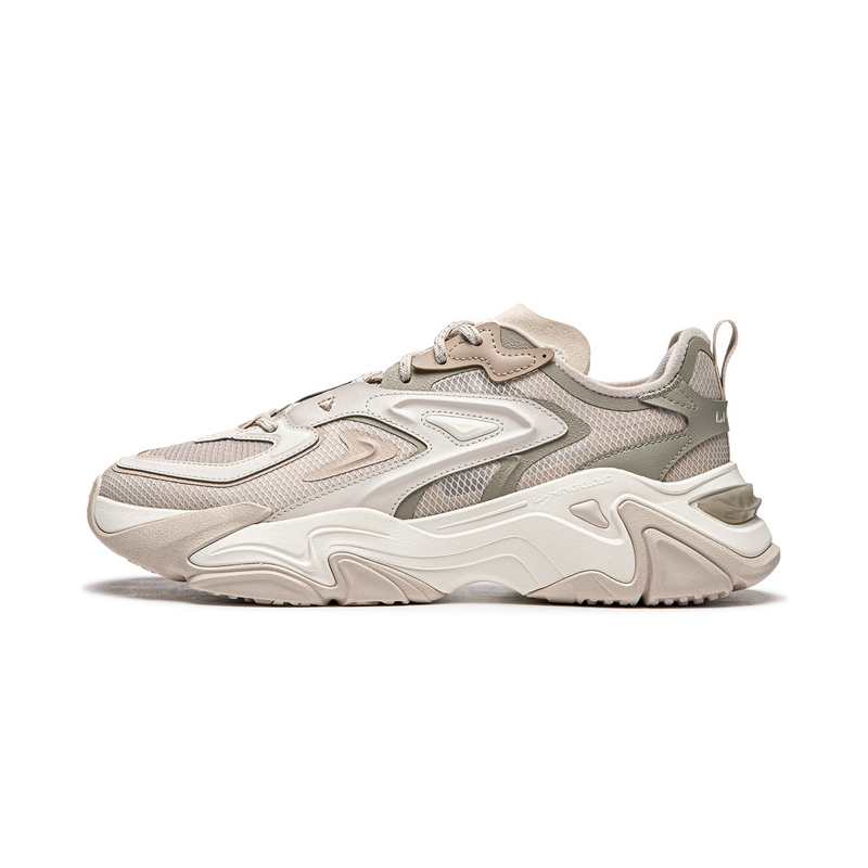LiNing CF Tracing Collection Thousand Line Strategy SS Cushioning Rebound Low-Top Casual Shoes Men's Oat Gray