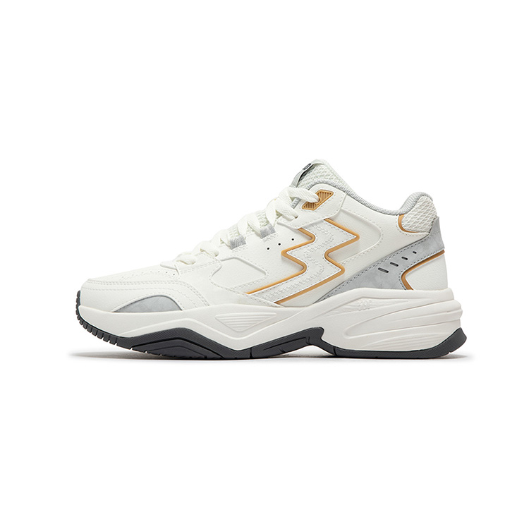 361° Sailing Series Anti-Slip And Wear-Resistant Warm Mid-Top Casual Shoes Men's White Gray