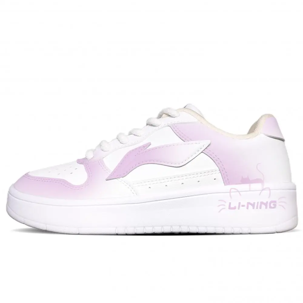 LiNing Pontoon Boats Lightweight And Breathable Low top Skateboard Shoes Women's Purple