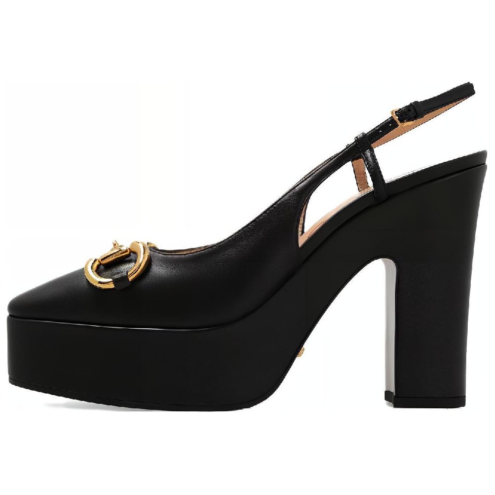 GUCCI 120mm Platform Leather Pumps