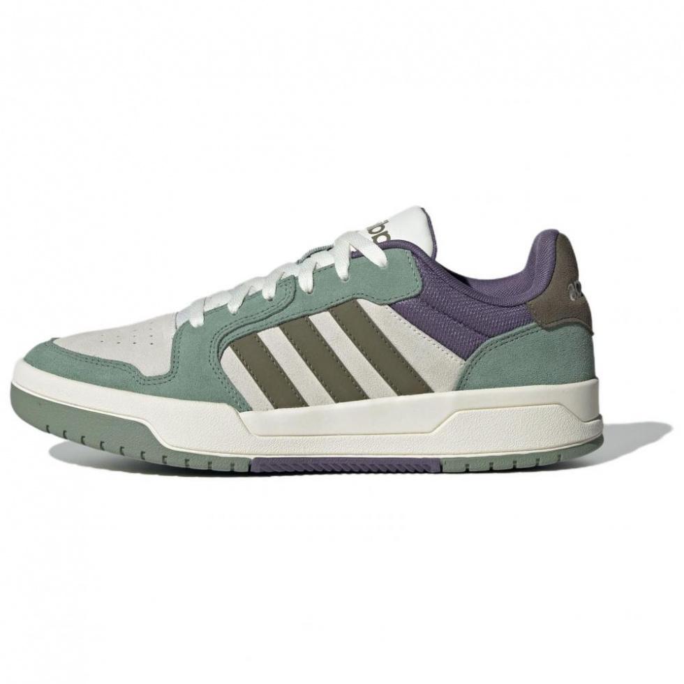 Adidas Entrap Skateboard Shoes Unisex Low-Top Jade White/Rock Layer Olive Green/Dusty Green