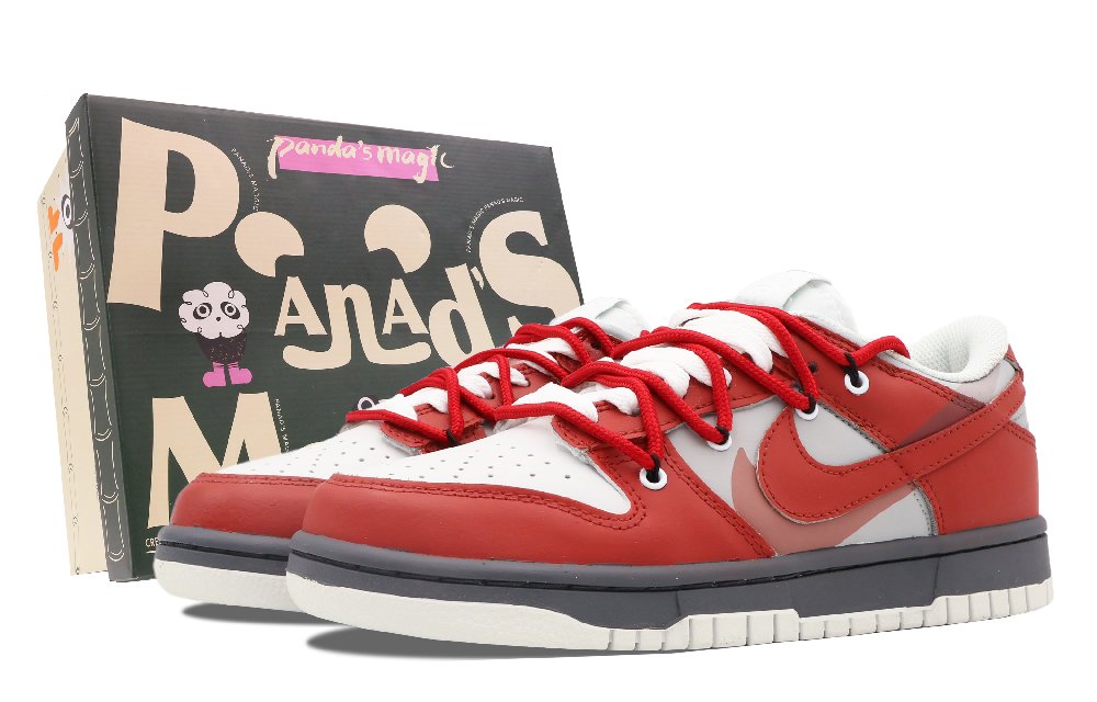 Nike Dunk Low Low-Top Skateboard Shoes GS Red