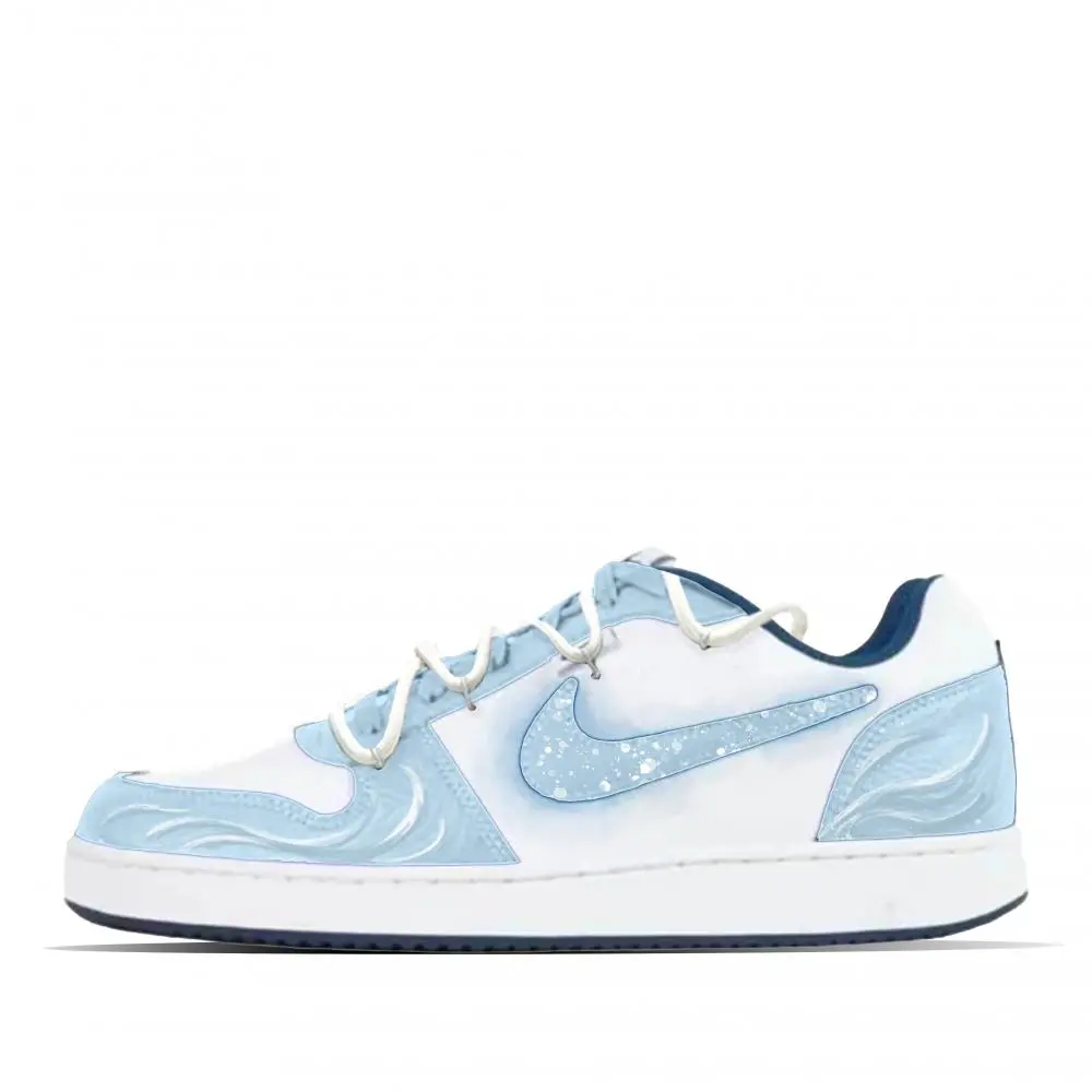 Nike EBERNON Tide Blue Memory Cushioning Low top Skateboard Shoes Men's Blue White