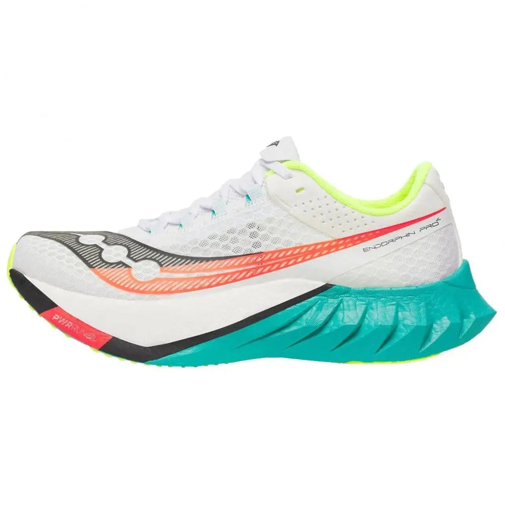 Saucony Endorphin Pro Abrasion Resistant Low Top Casual Running Shoes Men's White