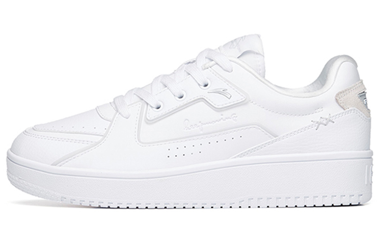 Anta Life Collection Slip-Resistant Low-Top Skateboard Shoes Men's White Silver