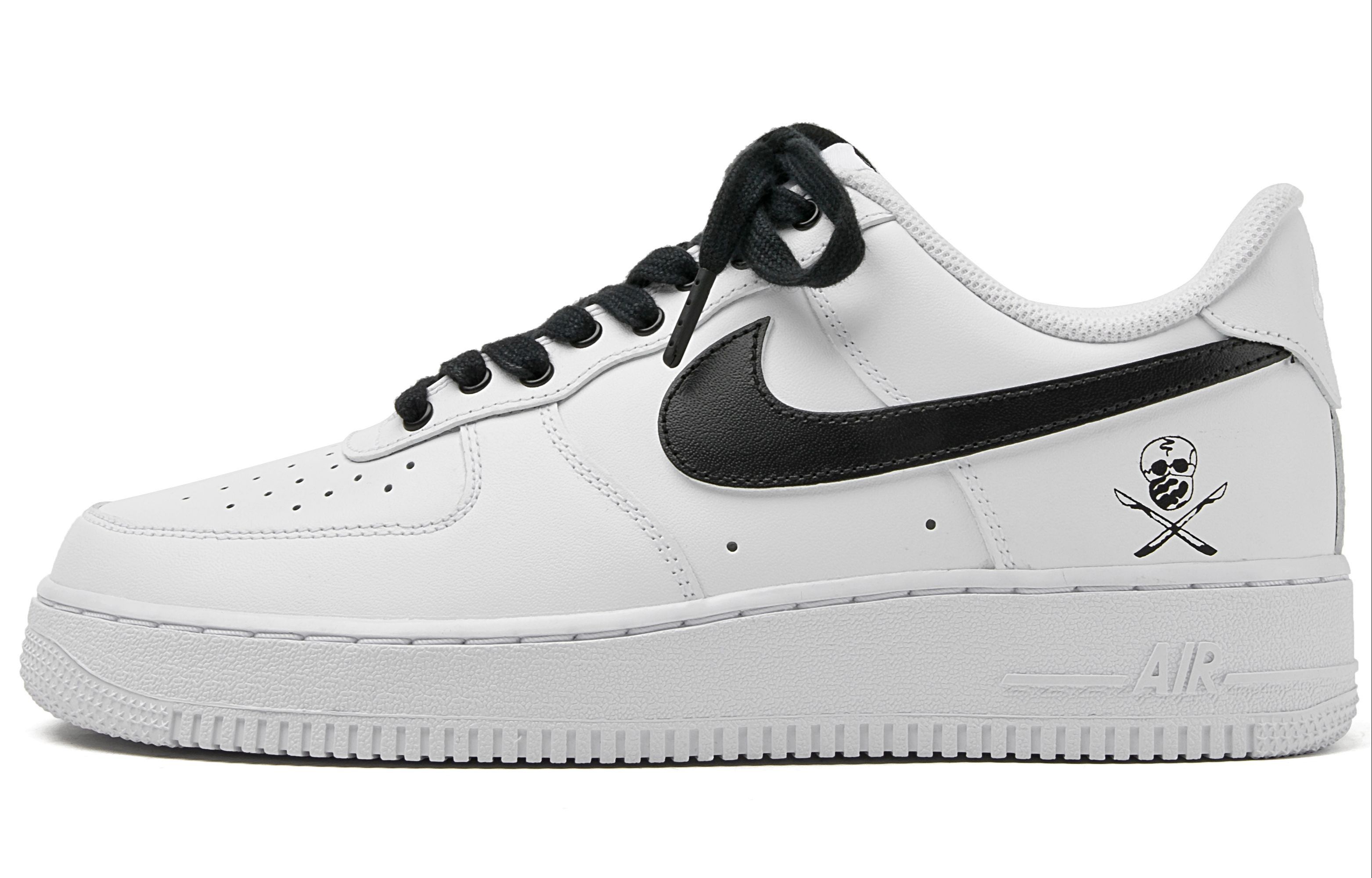 Nike Air Force 1 Air Force 1 Low-Top Skateboard Shoes Unisex Black White
