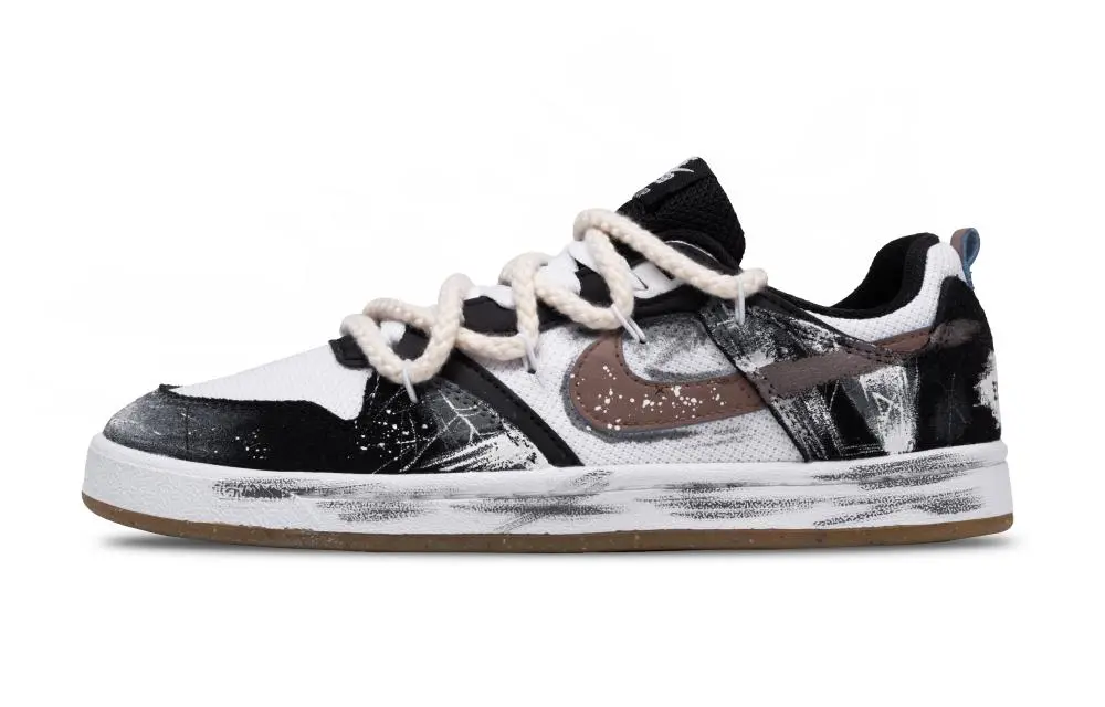 Nike SB Alleyoop Spider Web Low top Skateboard Shoes Men's White Black
