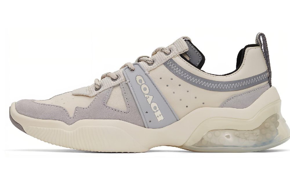 COACH CitySole Anti-Slip Wear-Resistant Low-Top Casual Shoes Men's Beige Yellow
