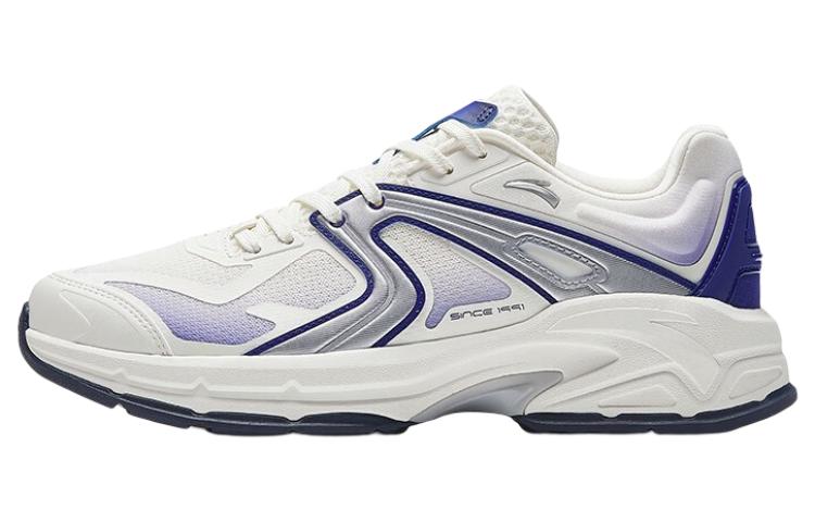 Anta Anti-Slip Wear-Resistant Low-Top Sports Casual Shoes Men's White Blue Silver