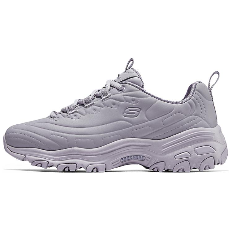 Skechers DLITES Low Top Casual Running Shoes Women's Purple Gray