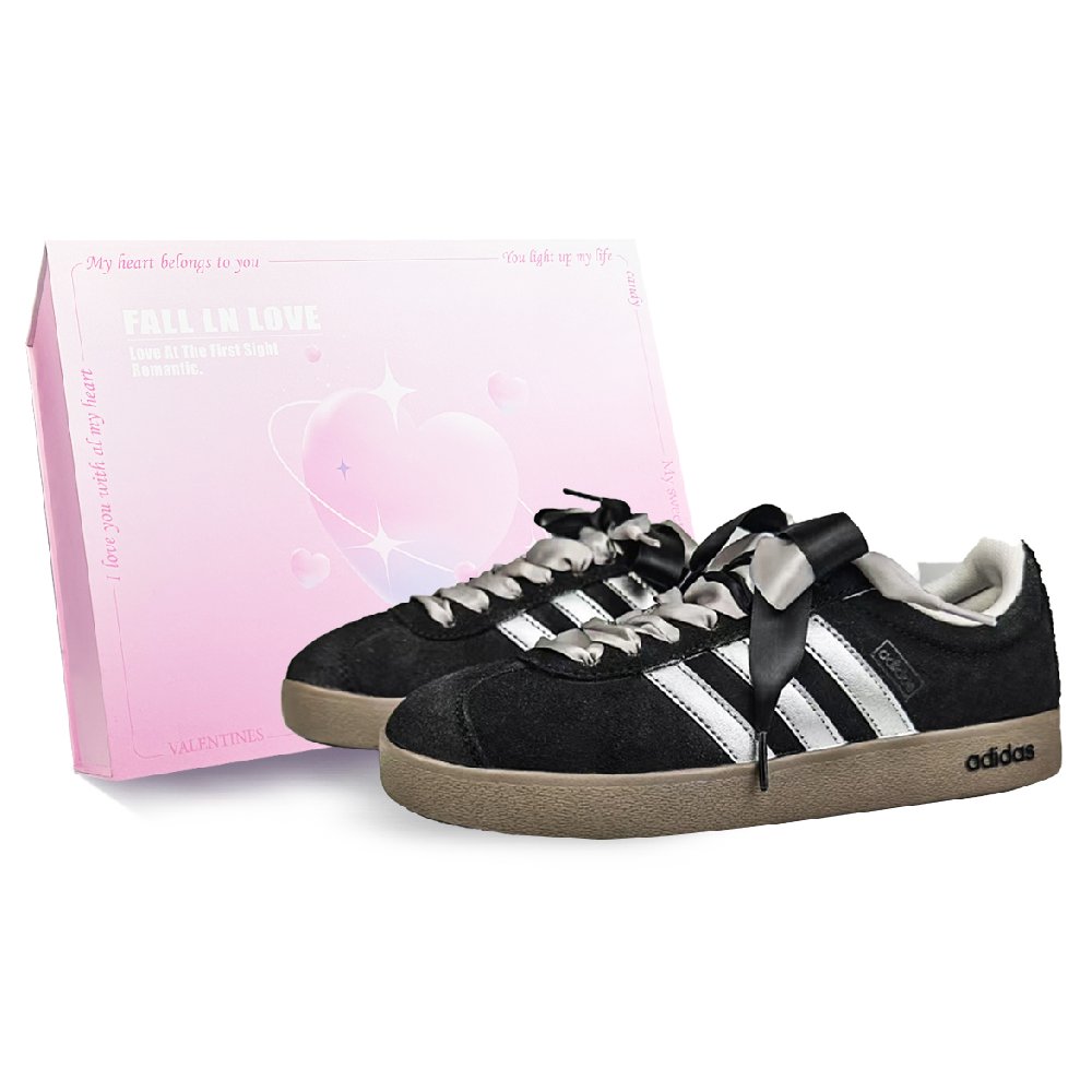 Adidas Neo VL Court Lifestyle Slip Resistant Cushioning Abrasion Resistant Low Top Skateboard Shoes Unisex Black