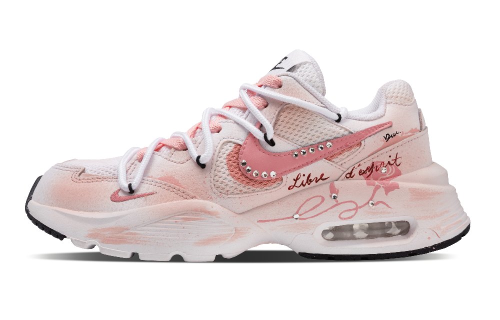 Nike Air Max Fusion Cushioned Slip-Resistant Abrasion-Resistant Low-Top Running Shoes Women's Pink