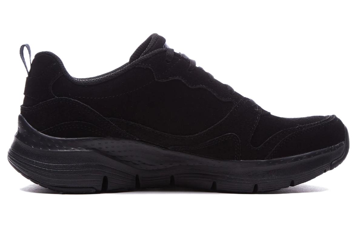 Skechers Arch Fit High Spirits Suede Leather 'Black' Women's