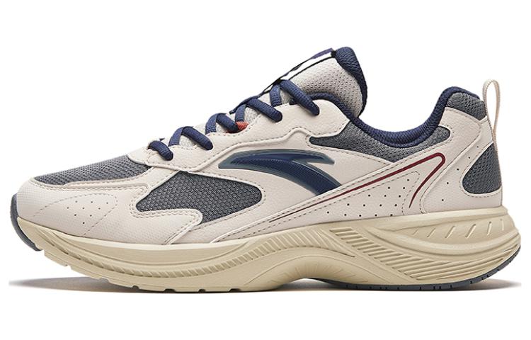 Anta Wear-Resistant Low-Top Retro Running Shoes Men's White Gray