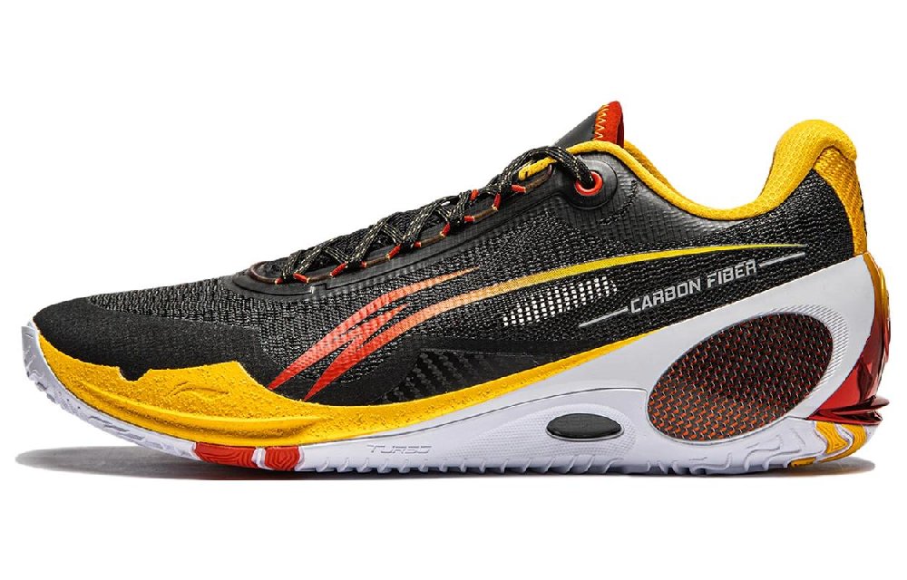 LiNing Wade 808 3 Ultra Wear-Resistant Low-Top Basketball Shoes Men's Black Yellow