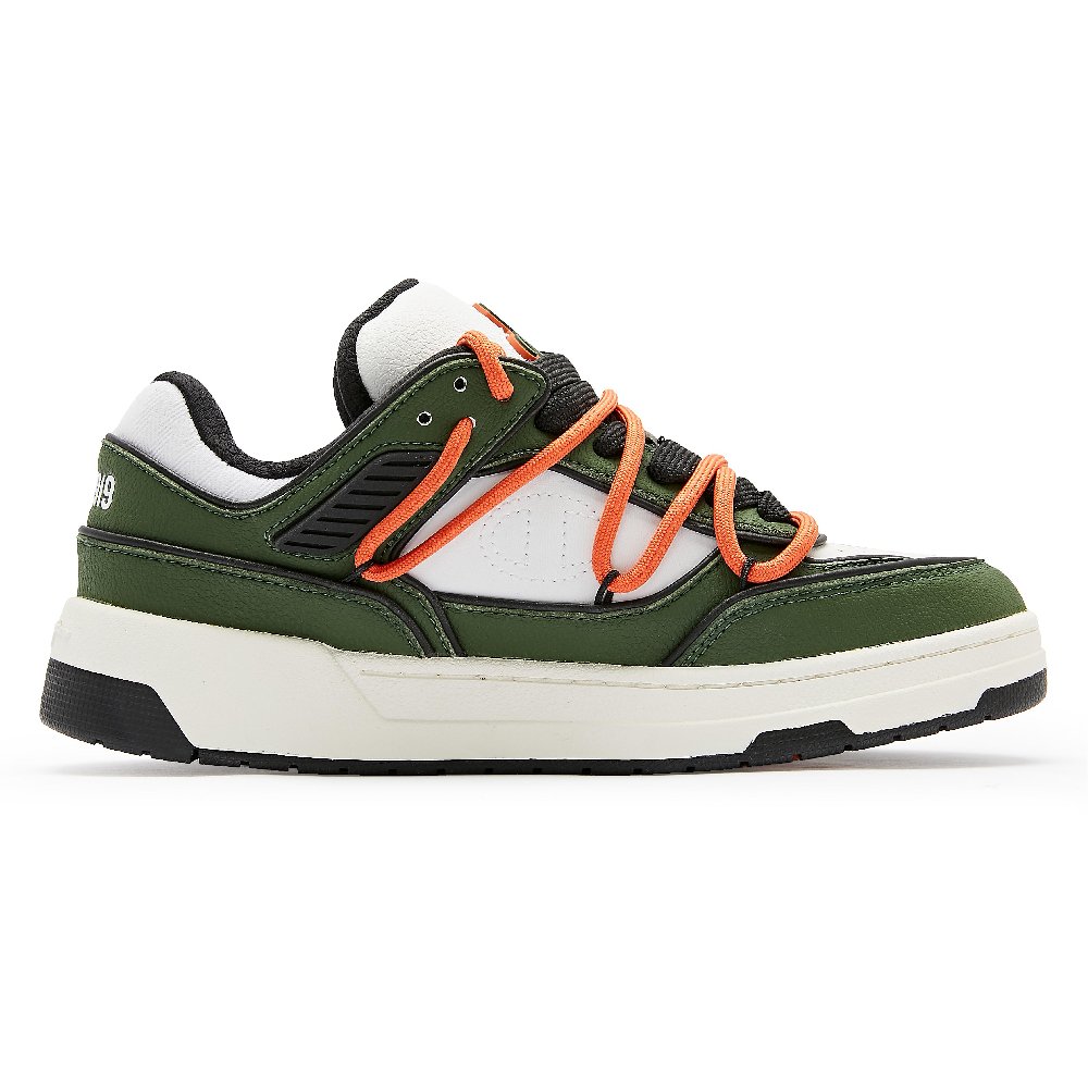 Champion Low Top Skateboard Shoes Unisex Green White
