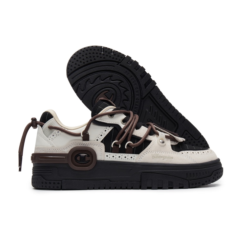 Champion Low top Skateboard Shoes Women's Black/Milk White