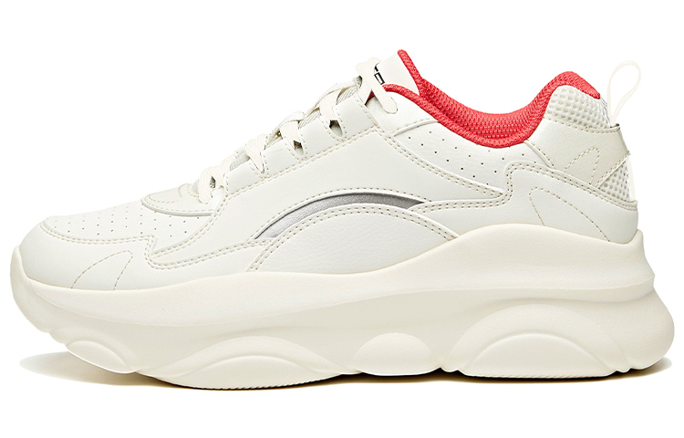 Anta Life Collection Life Cushioning Anti-Slip And Wear-Resistant Low-Top Chunky Sneakers Women's Ivory White