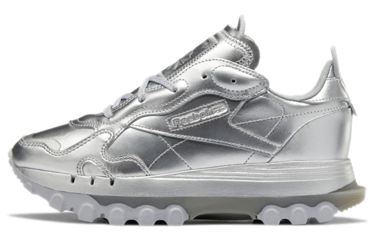 Reebok Classic Leather Cardi B Silver Metallic Women's